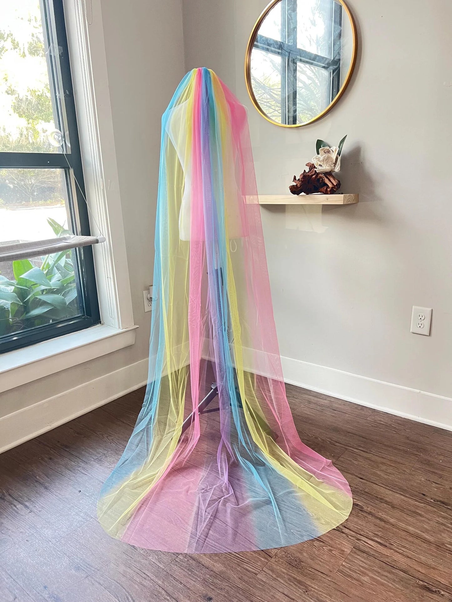 Rainbow Wedding Veil – Colorful Ombre Bridal Veil for a Bold & Unique Look