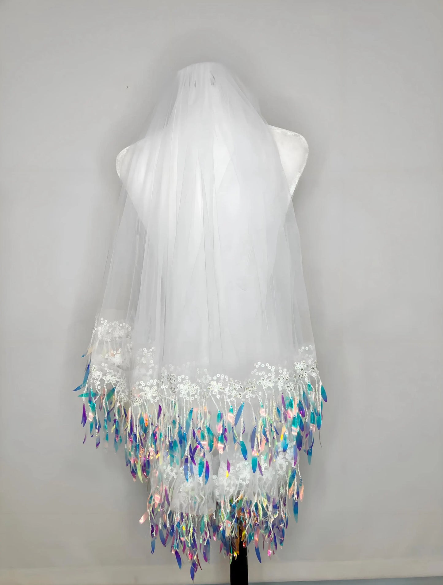 Unique Iridescent Wedding Veils - Handcrafted Boho Bridal Accessories