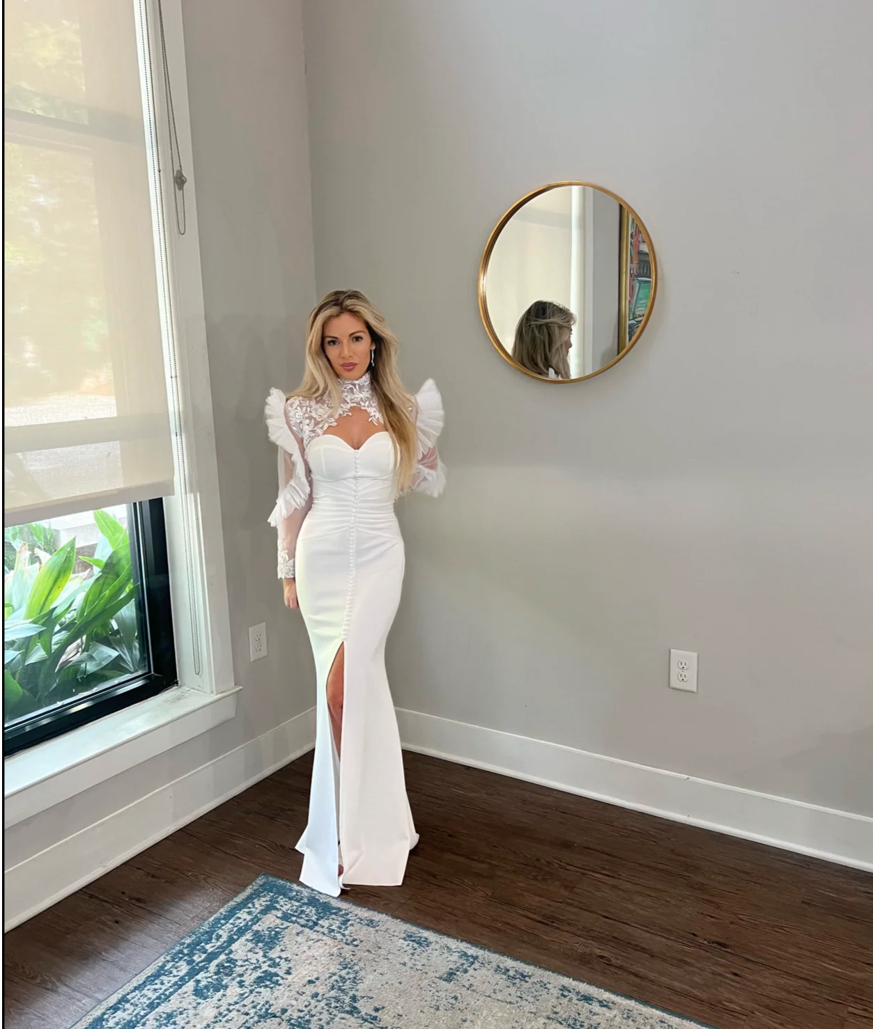 Vintage Style High Turtleneck Tulle Detachable Wedding Sleeves Wedding Jacket