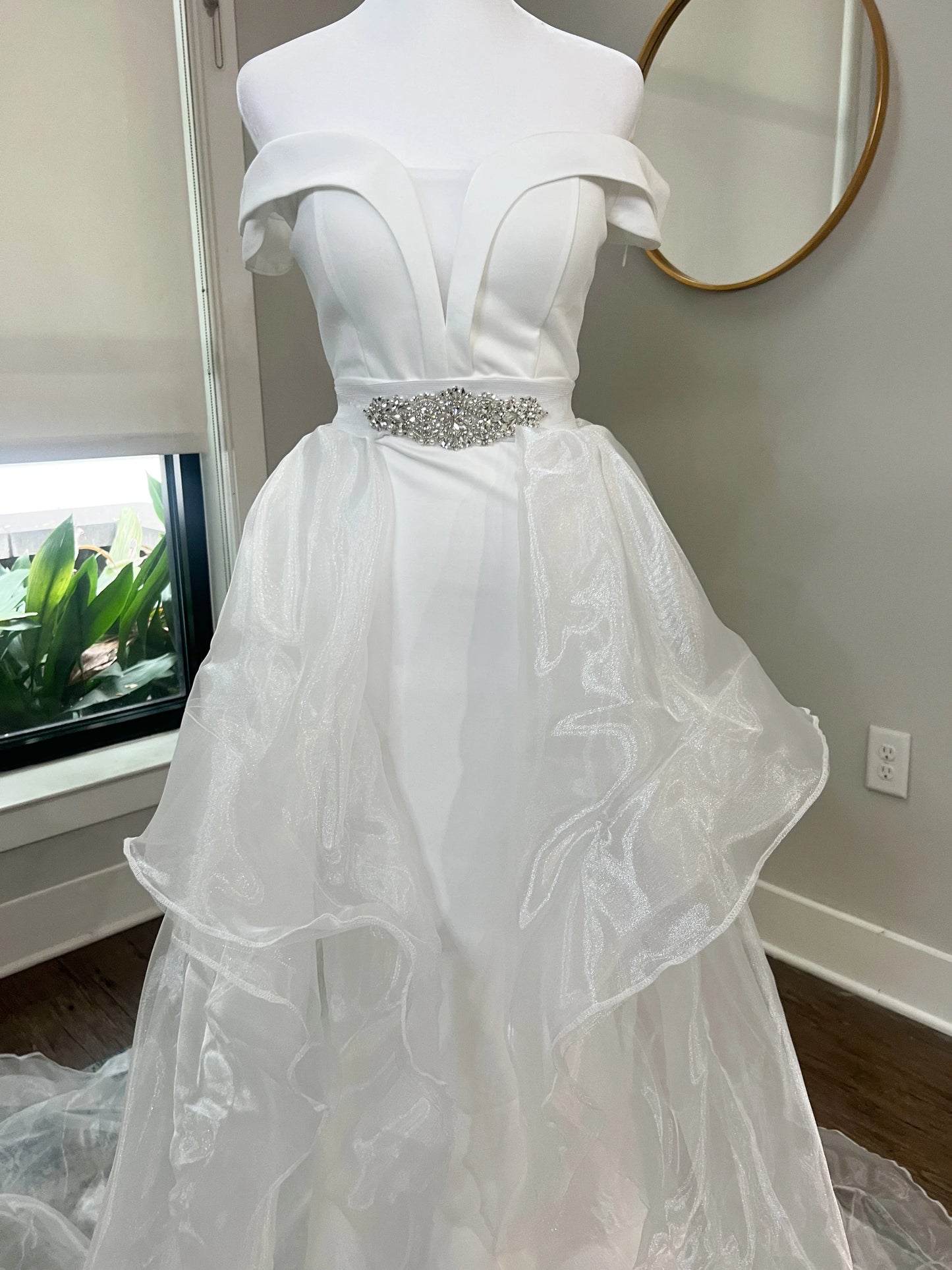 Removable Waterfall Tiered High-low Wedding Skirt