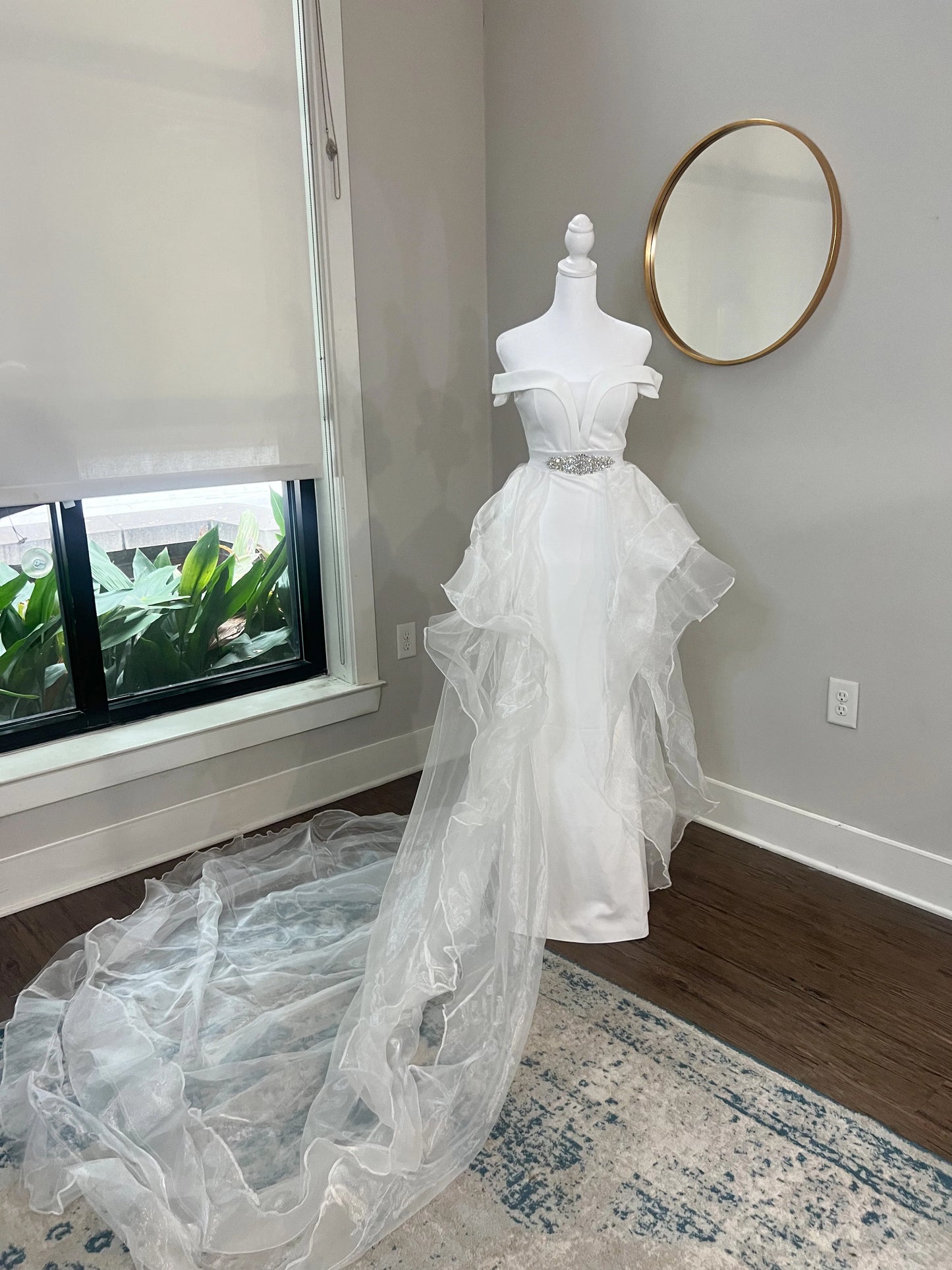 Removable Waterfall Tiered High-low Wedding Skirt