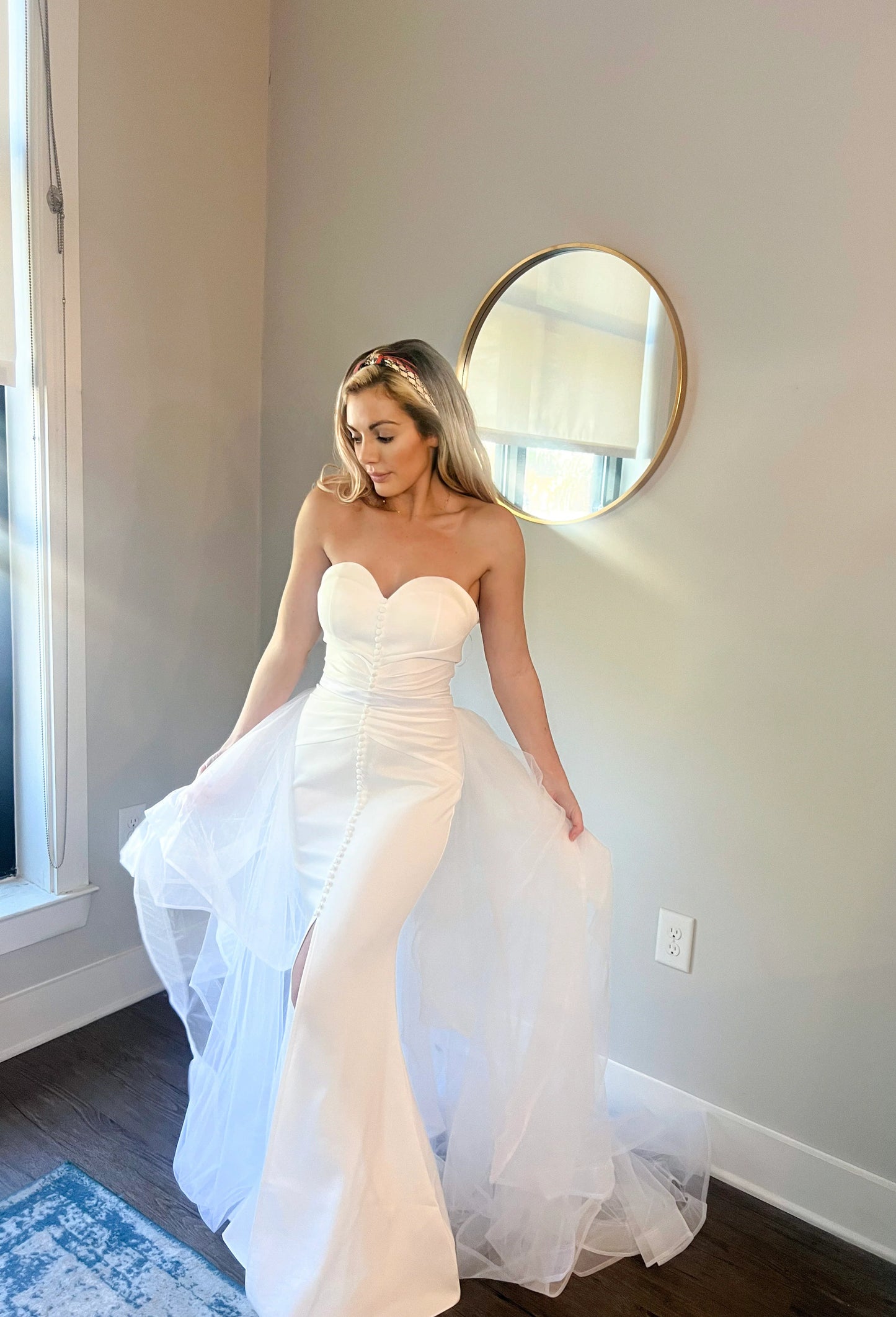 Sophisticated Modern Trumpet Wedding Gown