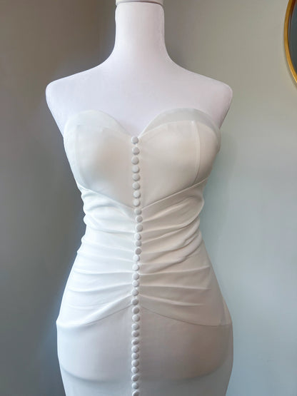Sophisticated Modern Trumpet Wedding Gown