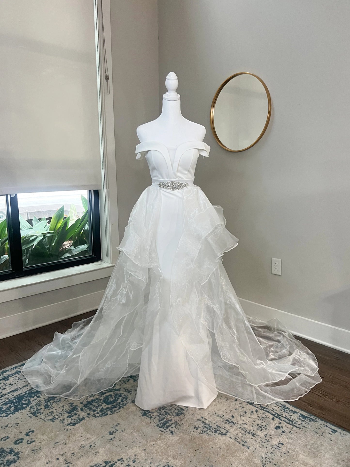 Removable Waterfall Tiered High-low Wedding Skirt