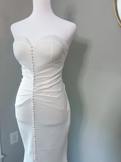 Elegant Sweetheart Mermaid Dress with Detachable Tulle Skirt