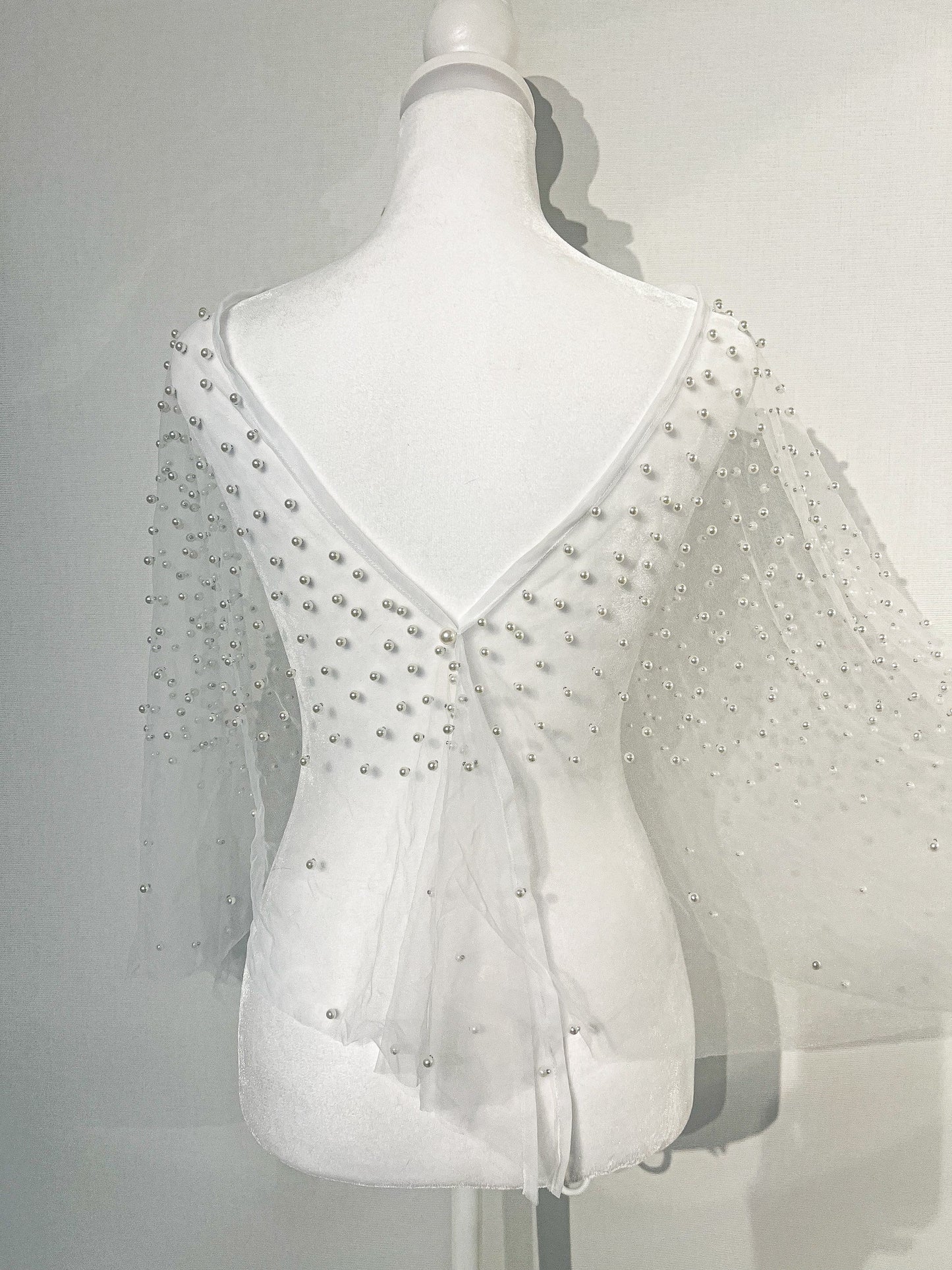 Pearl Beaded Wedding Bolero Wedding Shawl