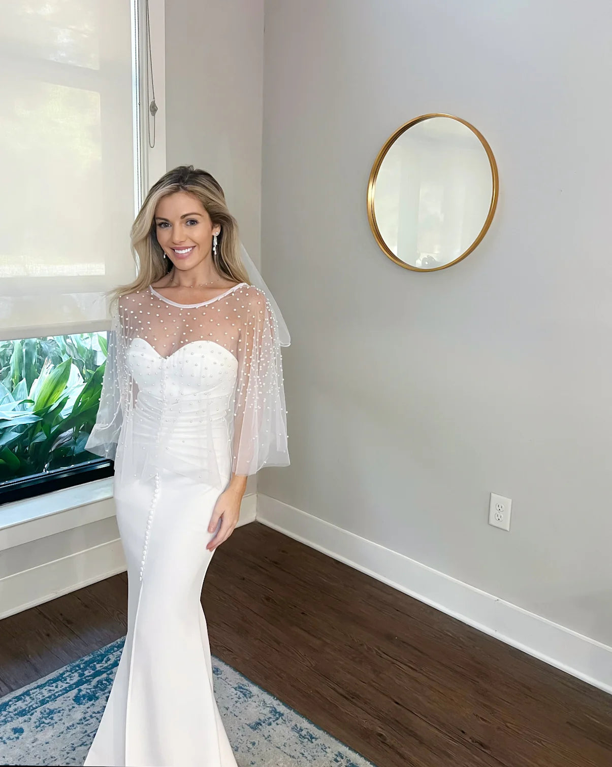 Pearl Beaded Wedding Bolero Wedding Shawl