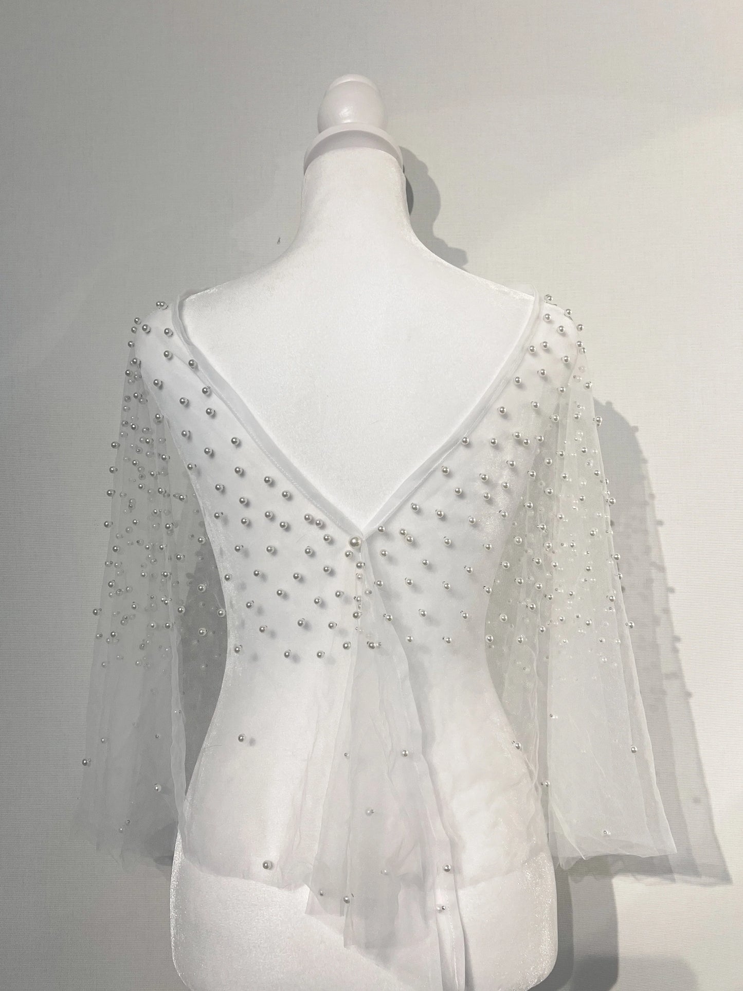 Pearl Beaded Wedding Bolero Wedding Shawl