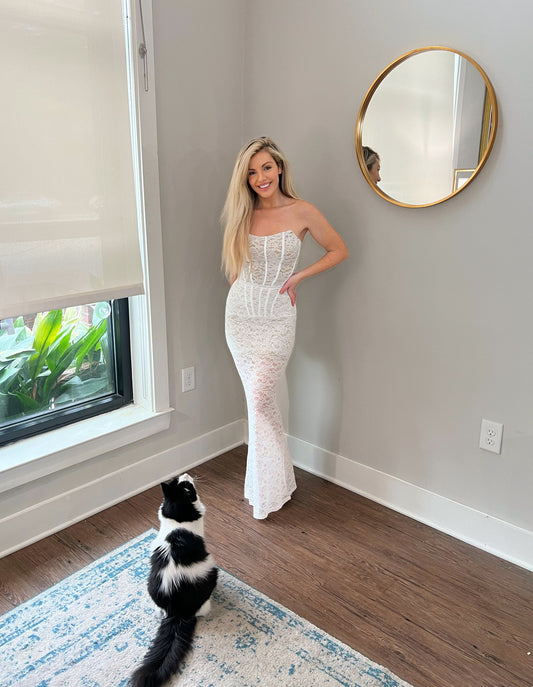 Lace Wedding Reception or Bachelorette Party Dress