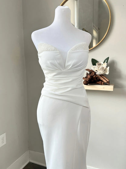 Beaded Sweetheart Trim Wedding Dress