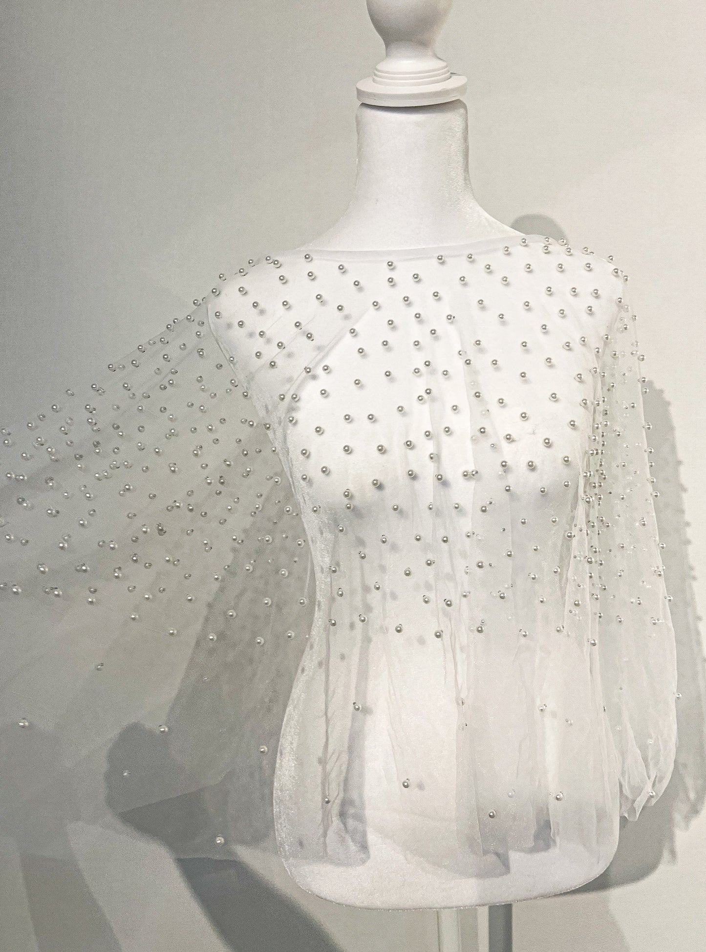 Pearl Beaded Wedding Bolero Wedding Shawl