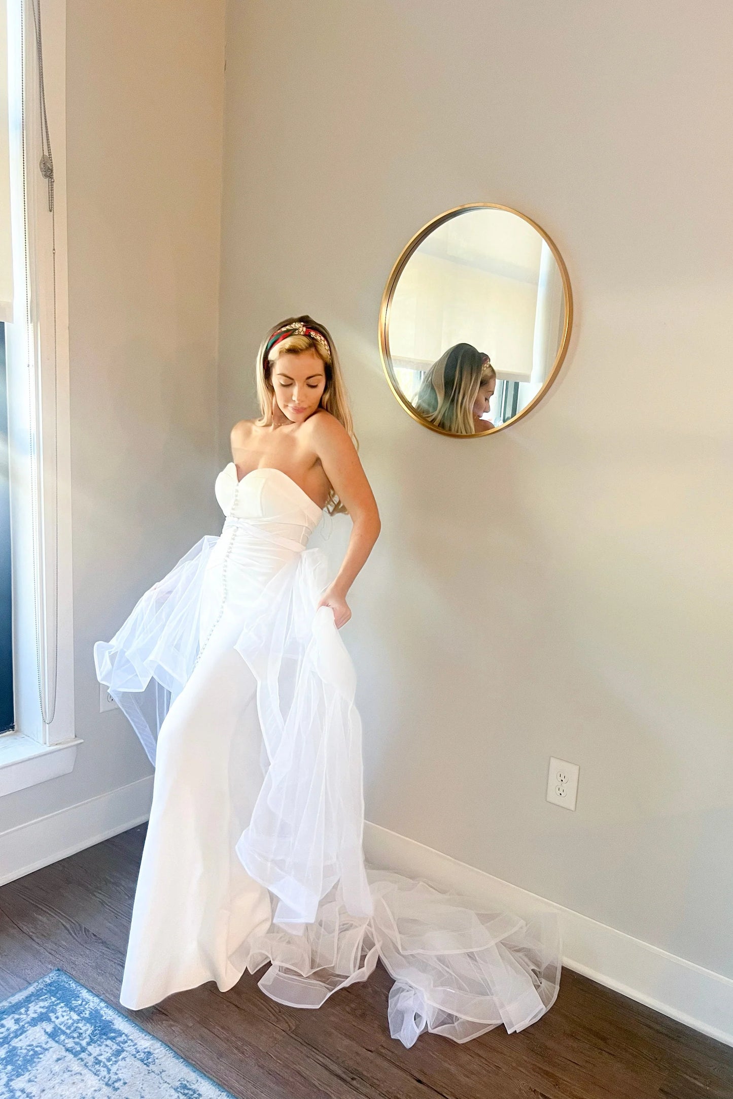 Elegant Sweetheart Mermaid Dress with Detachable Tulle Skirt