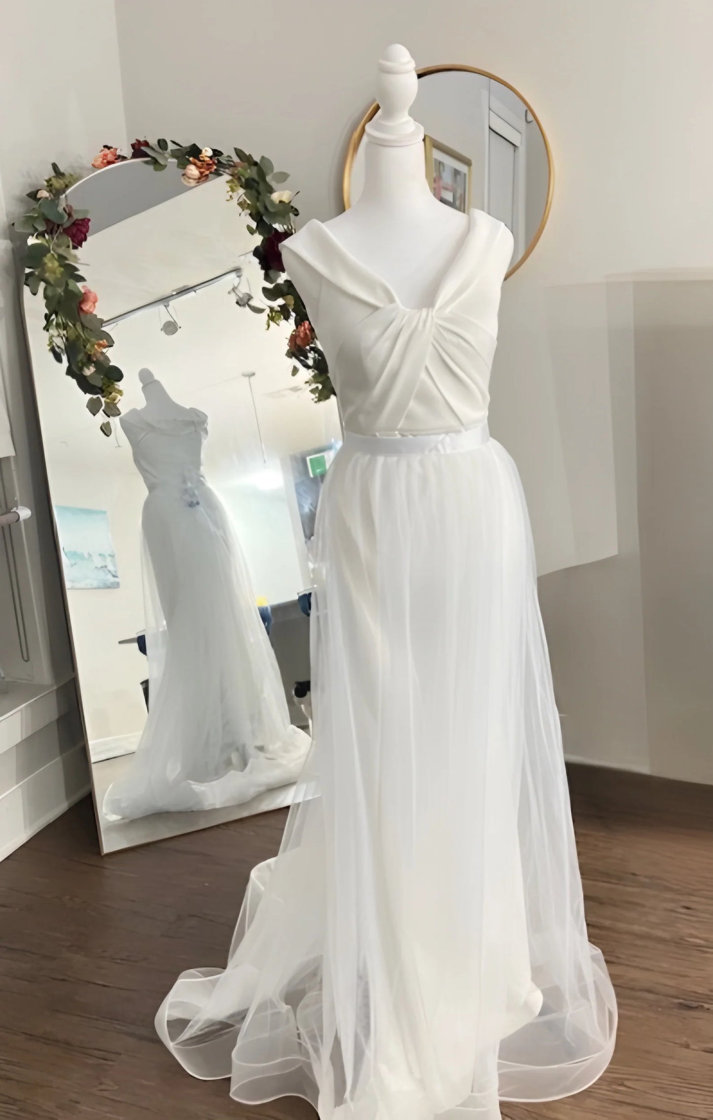 Simple Two Layers Tulle Bridal Overskirt Horsehair Netting Trim