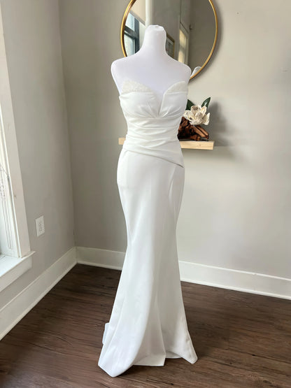 Beaded Sweetheart Trim Wedding Dress