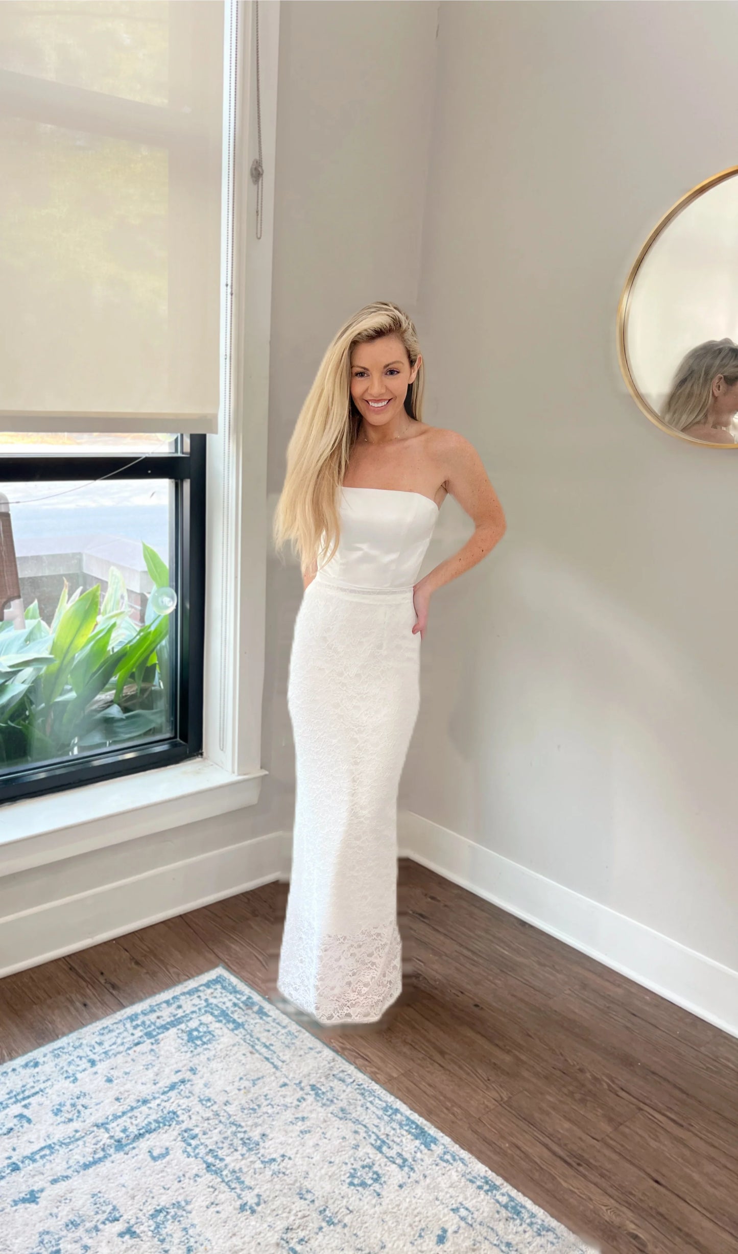 Single Layer Stretchy Lace Bridal Overskirt
